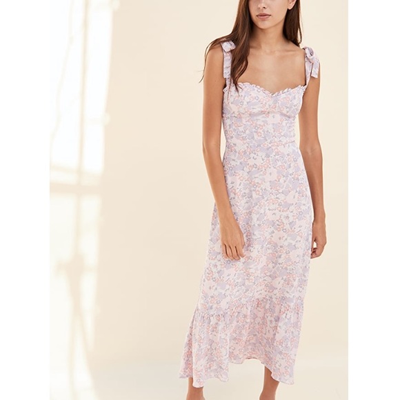 NEW NWT Reformation Nikita Irene Floral MIDI Dress - Picture 2 of 6